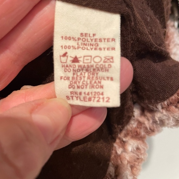 Hem & thread pink blush gold hooded vest size Small - Picture 6 of 8